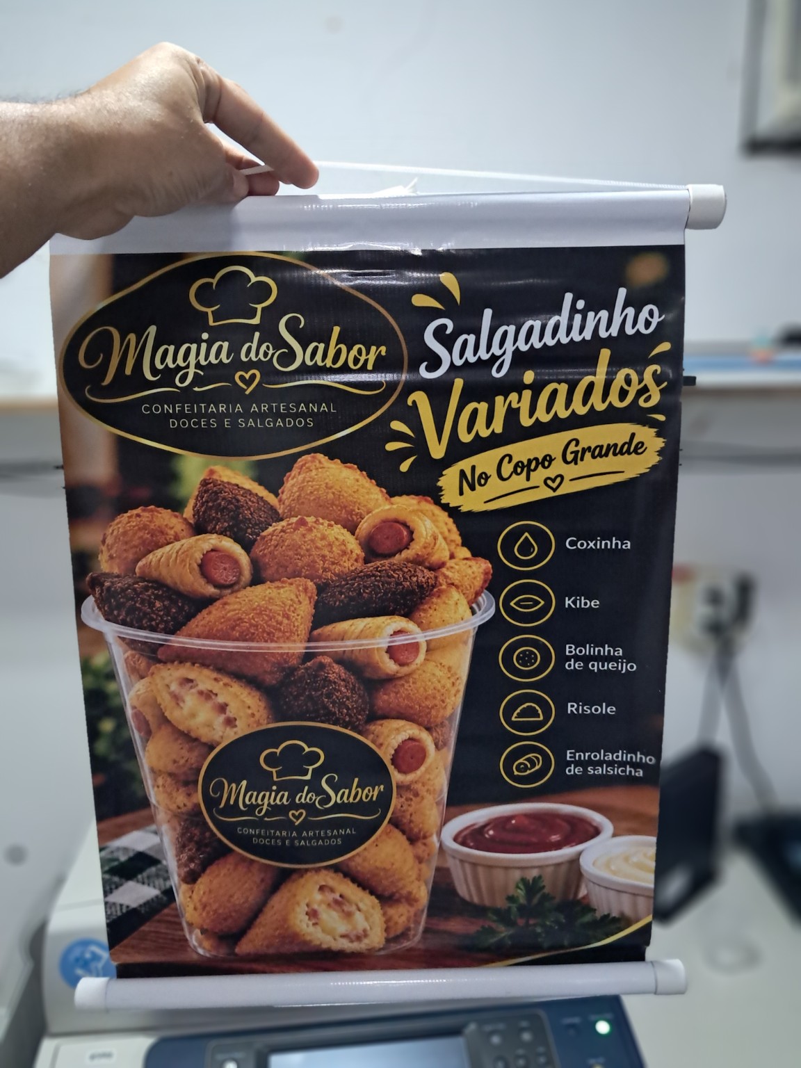 Cardápios e impressos comerciais — trabalho da Copiar & Colar
