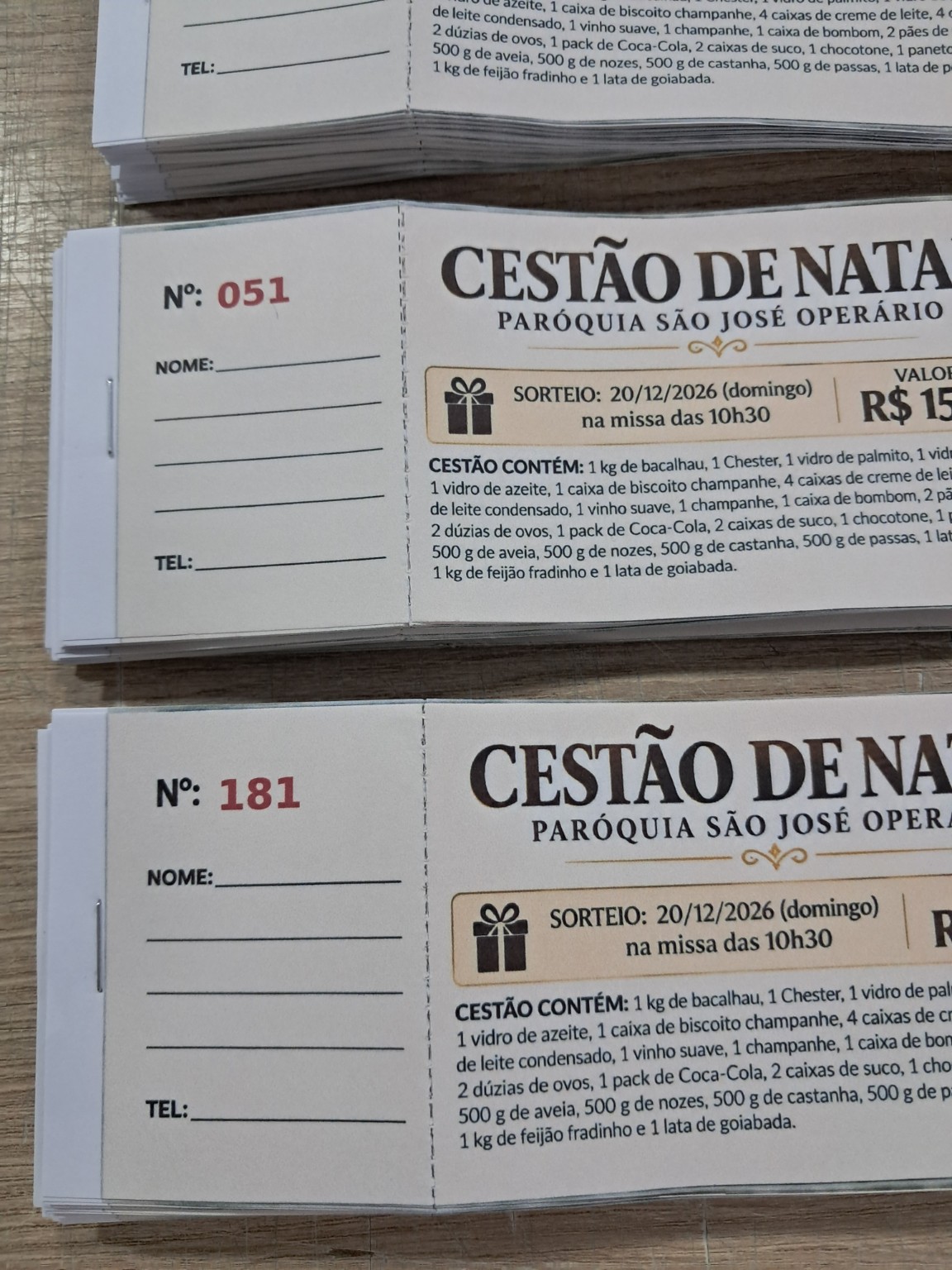 Blocos, talões e carnês — trabalho da Copiar & Colar